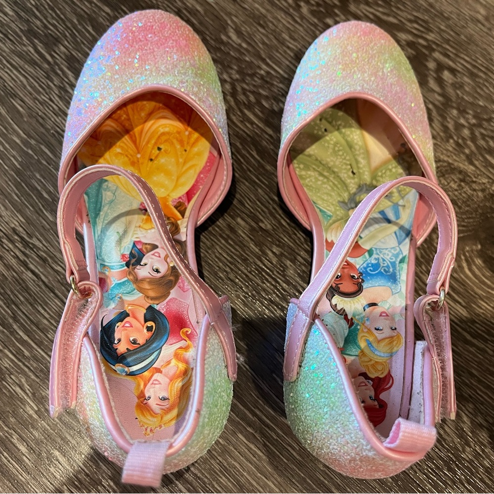Girls Disney Princess Sparkly Heels - Size 2 Worn Once - Picture 4 of 5
